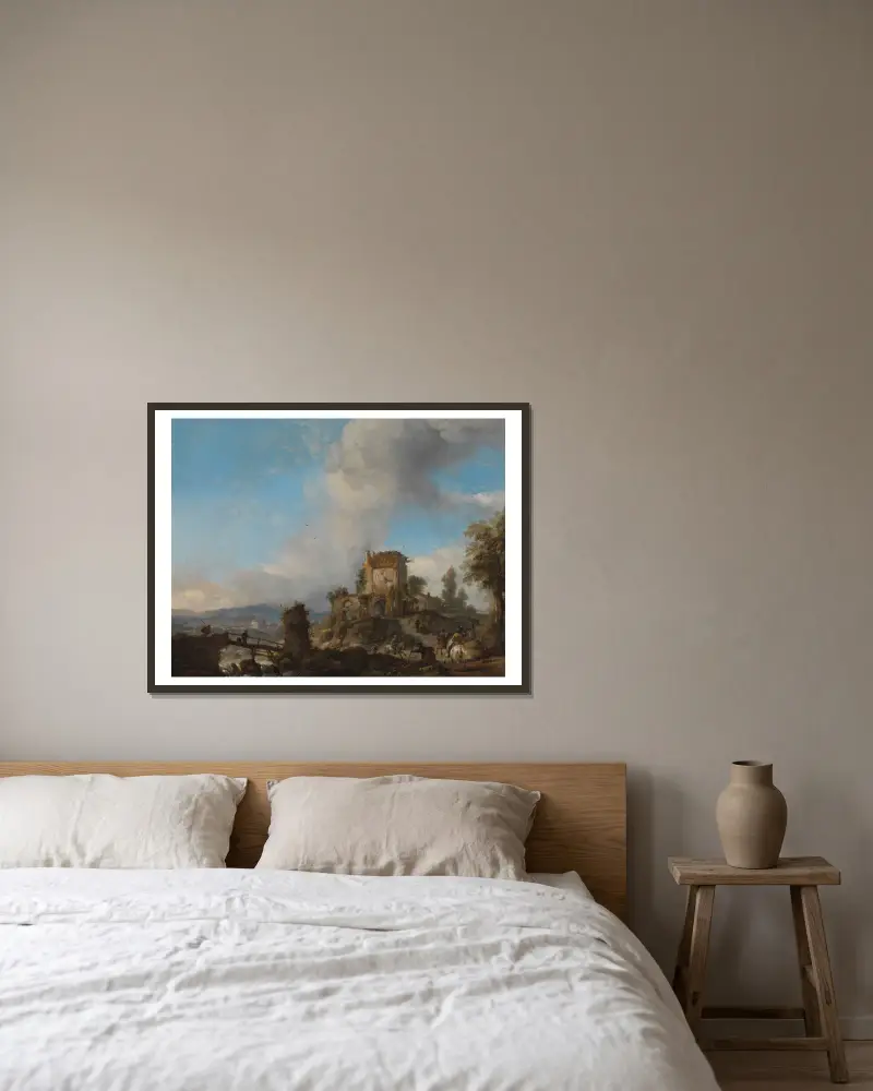 Jelení hon, Philips Wouwerman v rámu na stěně