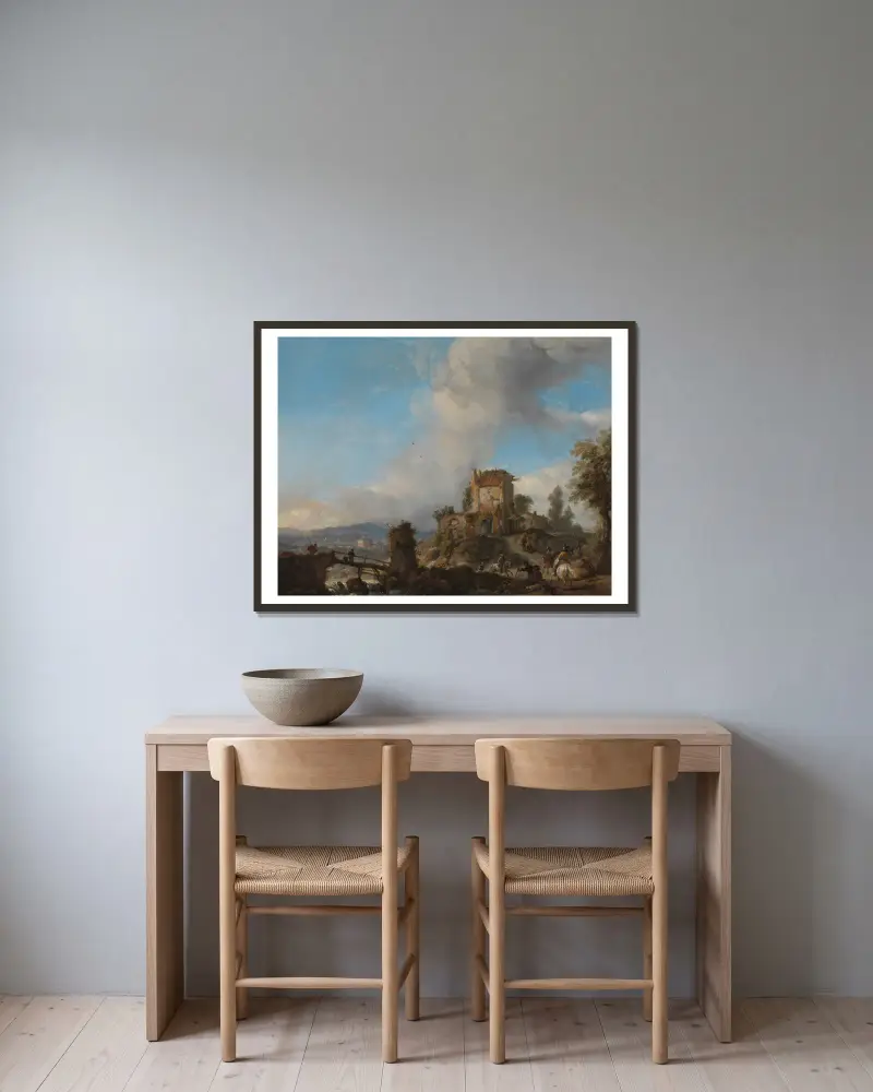 Jelení hon, Philips Wouwerman v rámu na stěně