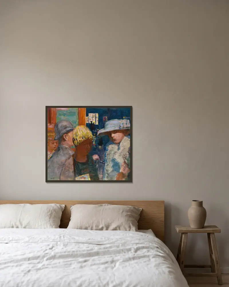 Cinq personnages av Pierre Bonnard inramad på en vägg