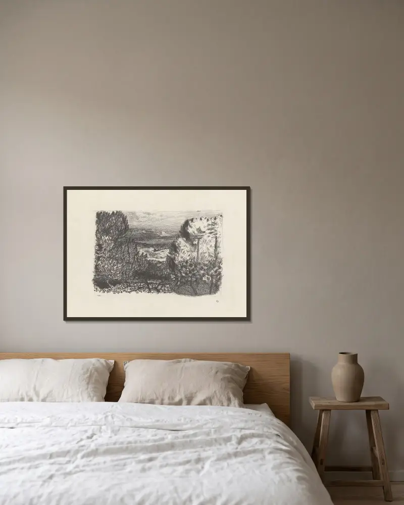 Dernier reflet av Pierre Bonnard inramad på en vägg