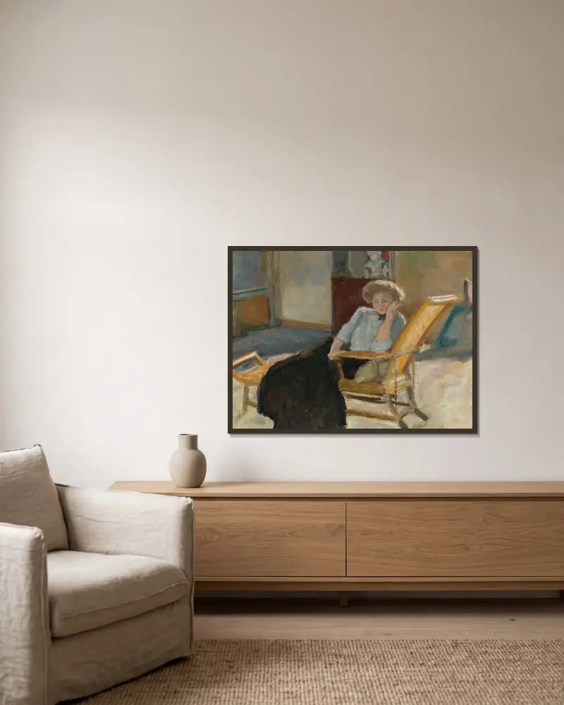 Sedící žena, Pierre Bonnard v rámu na stěně