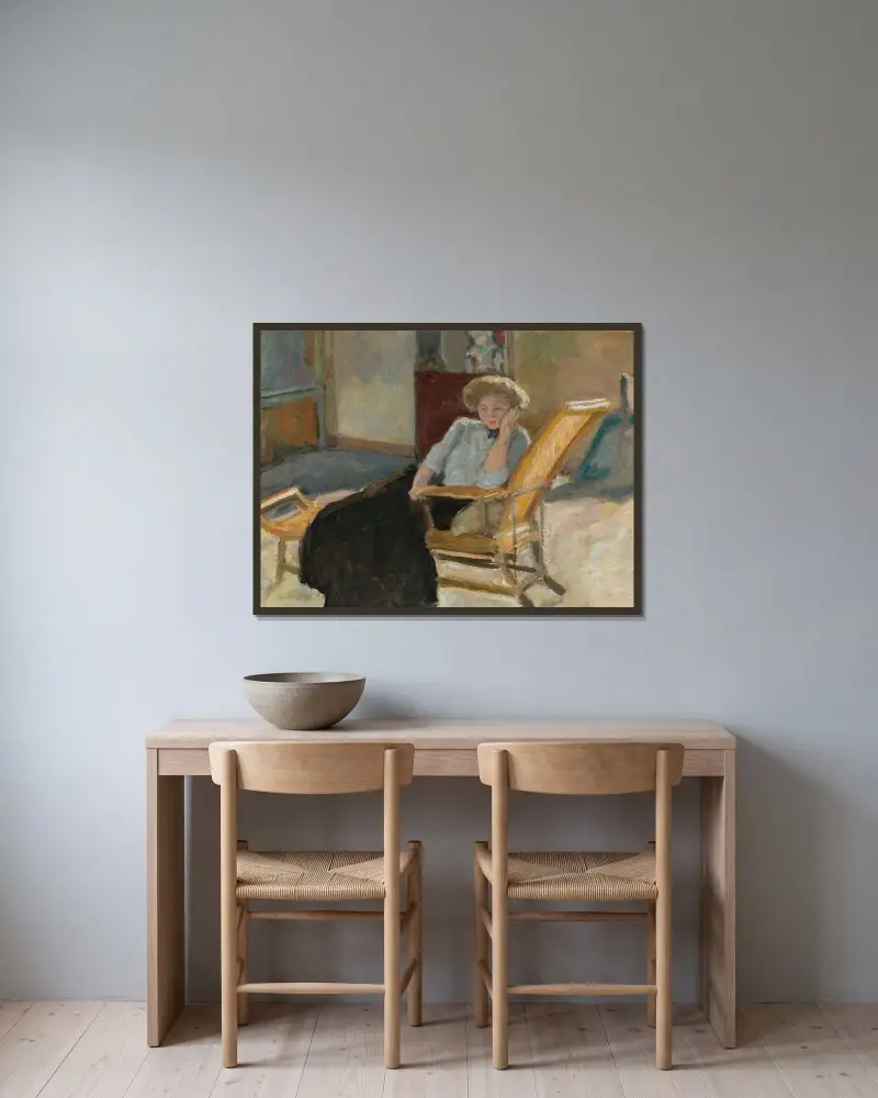 Sedící žena, Pierre Bonnard v rámu na stěně