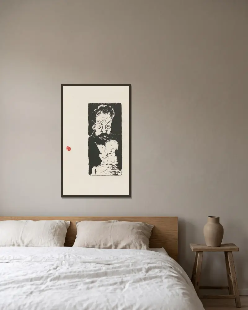 Das Lied des Großvaters von Pierre Bonnard gerahmt an einer Wand