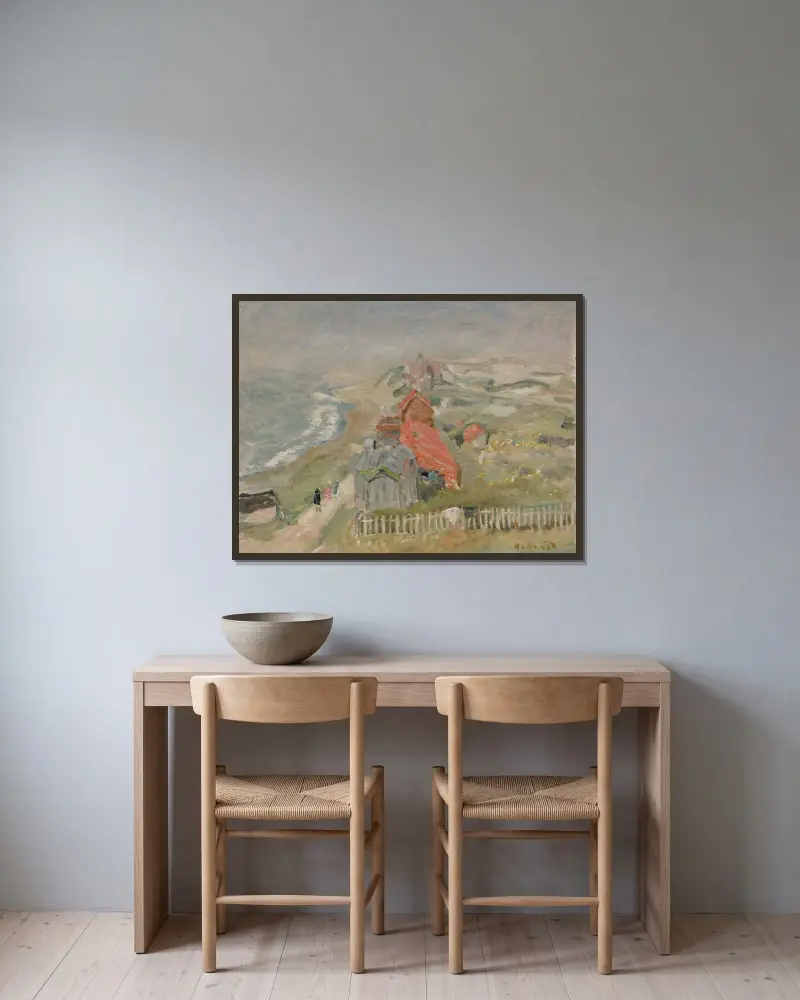 Huset vid vägen eller Hus på klippan av Pierre Bonnard inramad på en vägg