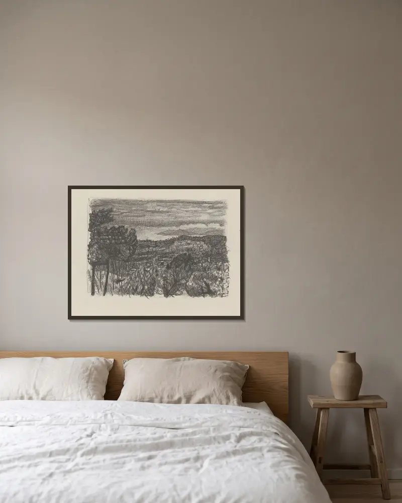 Noc padá, Pierre Bonnard v rámu na stěně