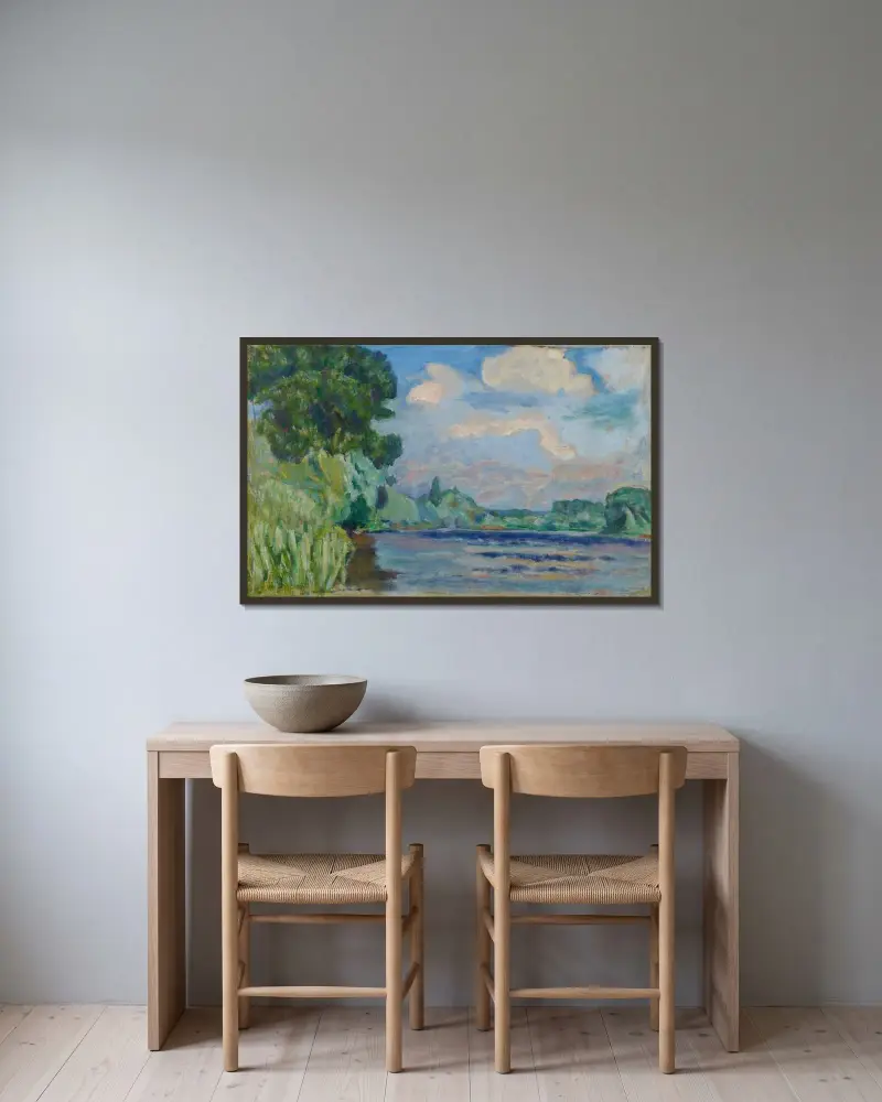 Seina ve Vernonu, Pierre Bonnard v rámu na stěně