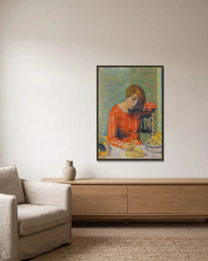 Pruhovaná blůza, Pierre Bonnard v rámu na stěně