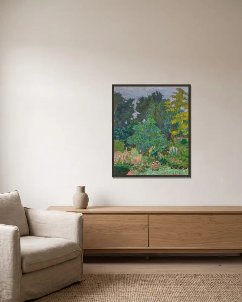 Zahrada ve Vernonu, Pierre Bonnard v rámu na stěně