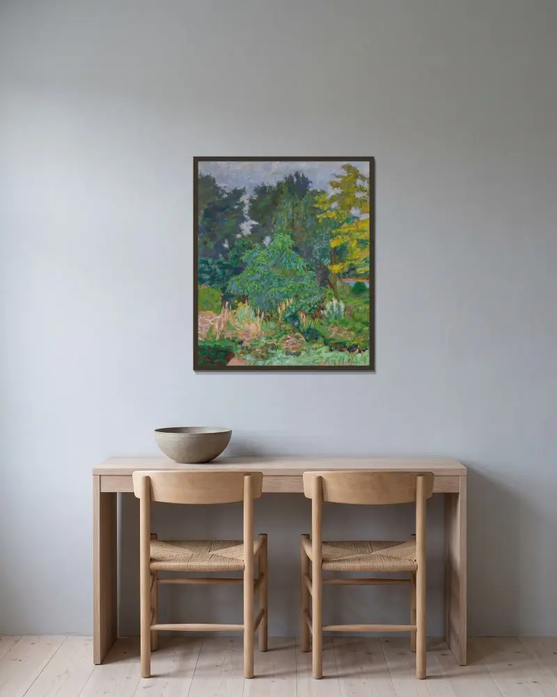 Zahrada ve Vernonu, Pierre Bonnard v rámu na stěně
