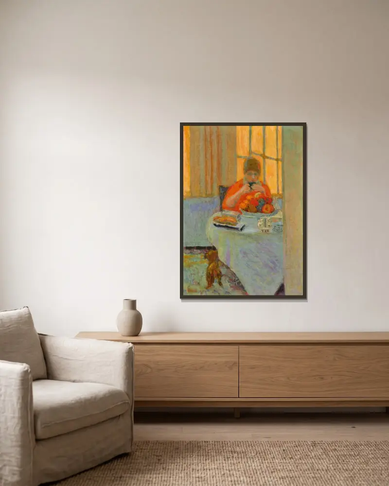 Śniadanie, Pierre Bonnard w ramie na ścianie