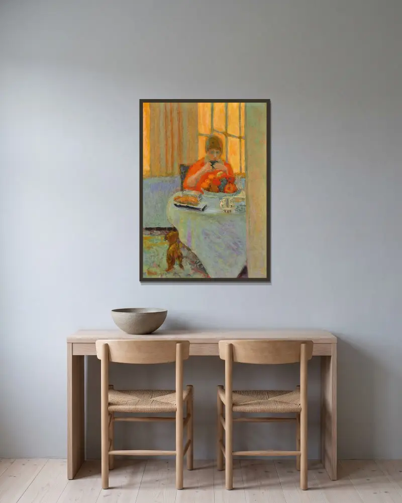 Śniadanie, Pierre Bonnard w ramie na ścianie