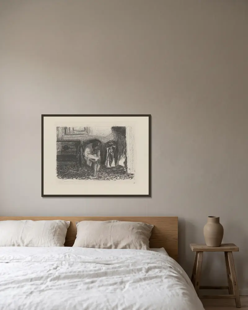 Les bas av Pierre Bonnard inramad på en vägg