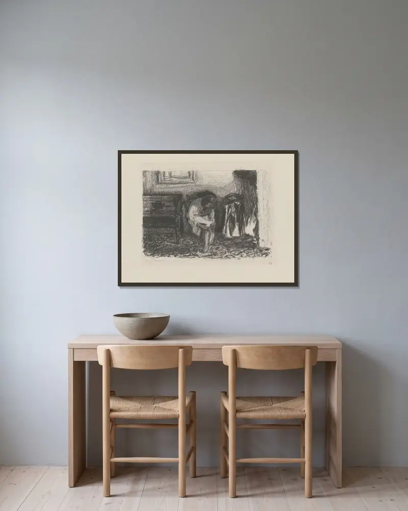Les bas av Pierre Bonnard inramad på en vägg