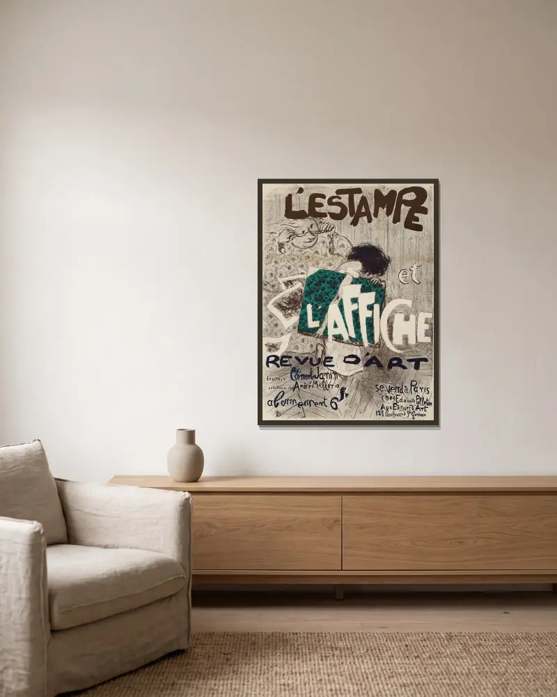 L’Estampe et l’Affiche (The Print and the Poster), Pierre Bonnard w ramie na ścianie