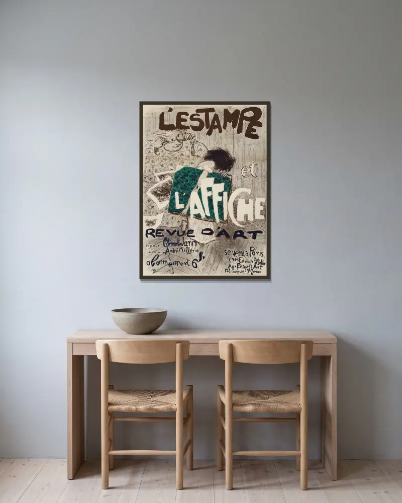 L’Estampe et l’Affiche (The Print and the Poster), Pierre Bonnard w ramie na ścianie