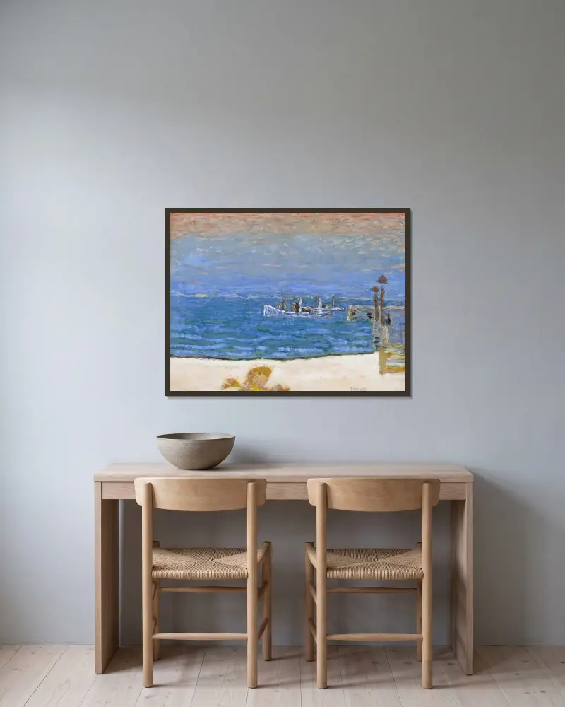 Méditerranée av Pierre Bonnard inramad på en vägg