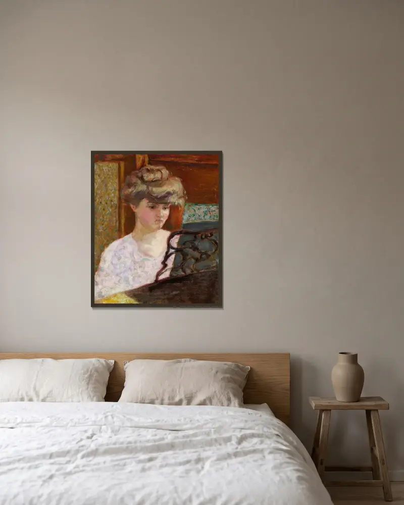 Misia u klavíru (Portrét Misie Natansonové), Pierre Bonnard v rámu na stěně