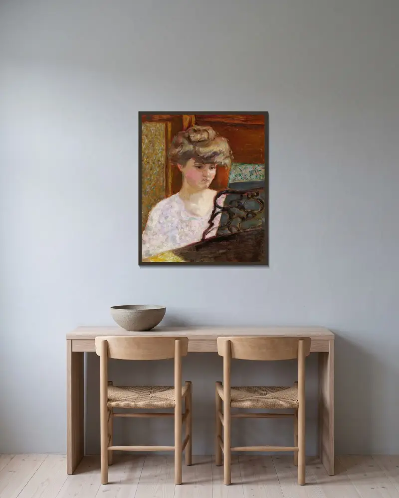 Misia u klavíru (Portrét Misie Natansonové), Pierre Bonnard v rámu na stěně