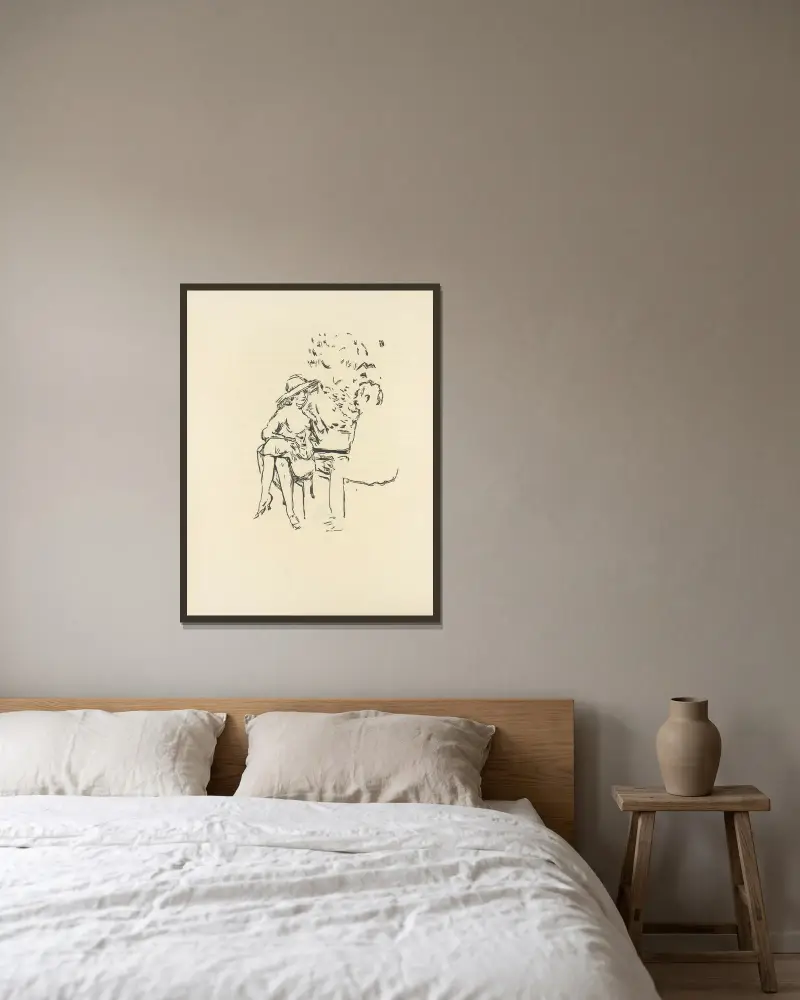 Anmerkungen zur Liebe Taf. 03 von Pierre Bonnard gerahmt an einer Wand