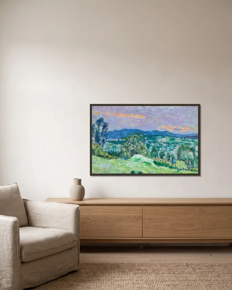 Paysage de Saint-Tropez av Pierre Bonnard inramad på en vägg