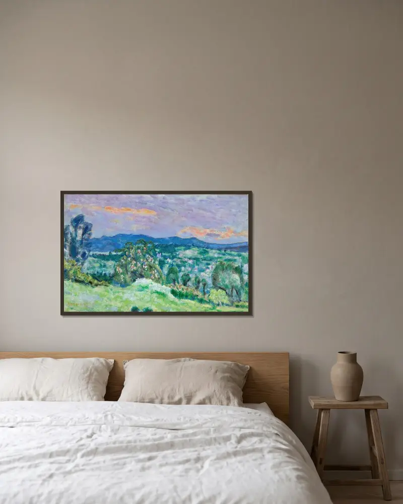 Paysage de Saint-Tropez av Pierre Bonnard inramad på en vägg