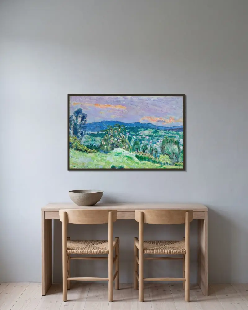 Paysage de Saint-Tropez av Pierre Bonnard inramad på en vägg