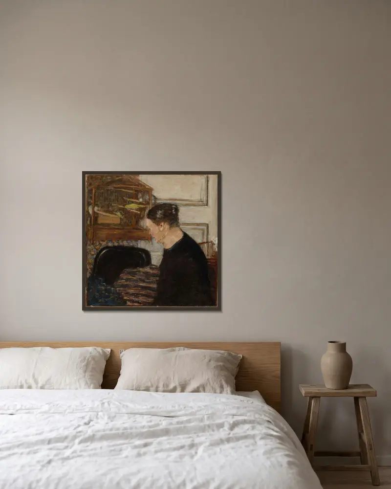 Porträtt av fru Frédéric Mertzdorff, konstnärens mormor av Pierre Bonnard inramad på en vägg