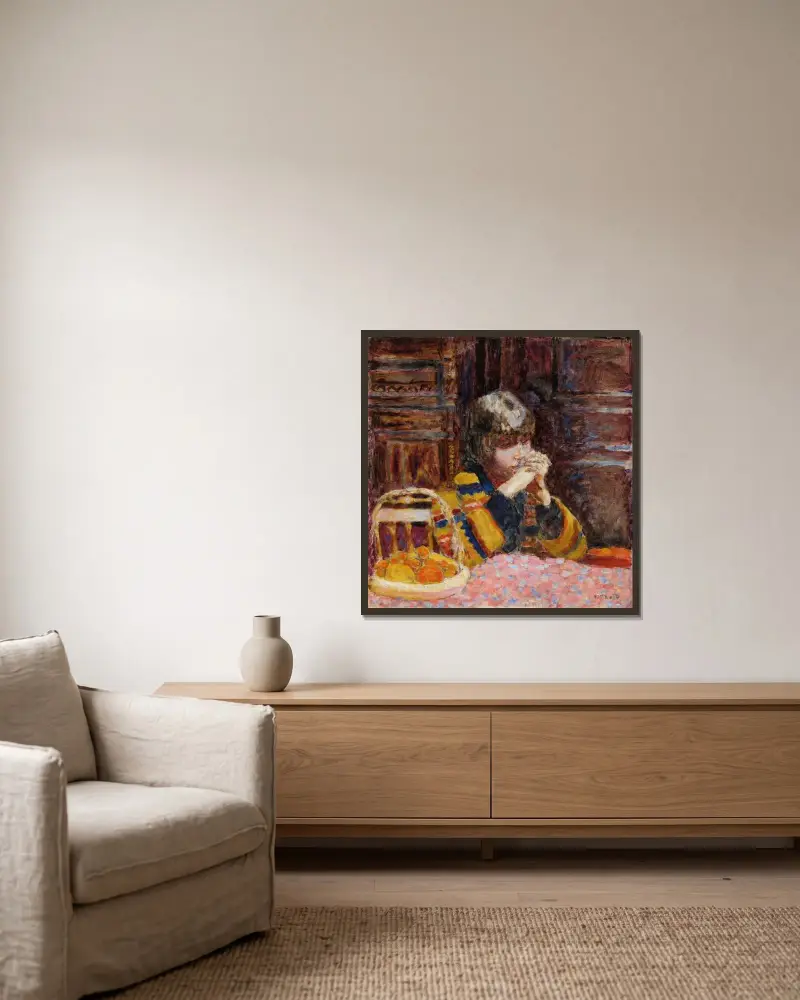 Zamyślenie, Pierre Bonnard w ramie na ścianie