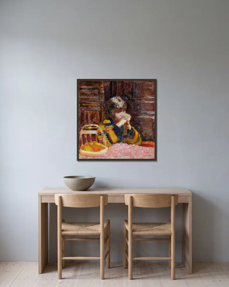 Zamyślenie, Pierre Bonnard w ramie na ścianie