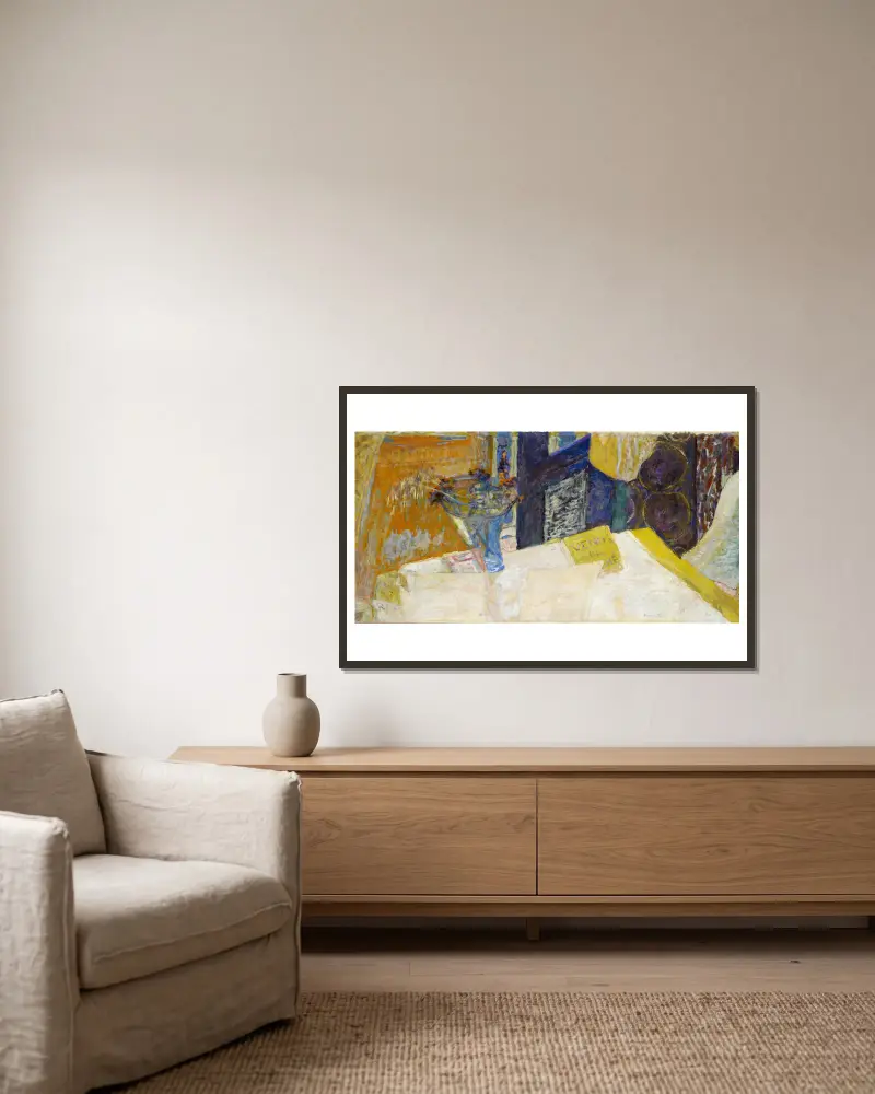 Martwa natura z bukietem kwiatów, Wenus z Cyrene, Pierre Bonnard w ramie na ścianie