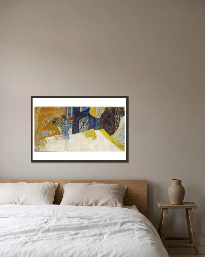 Martwa natura z bukietem kwiatów, Wenus z Cyrene, Pierre Bonnard w ramie na ścianie