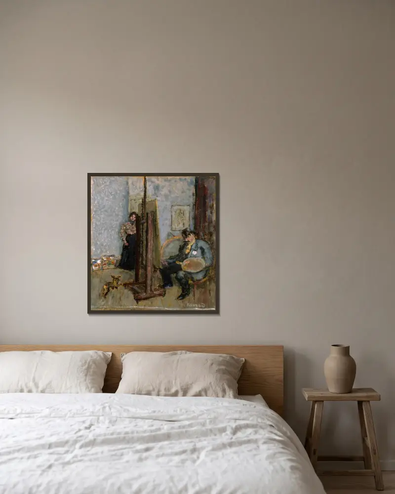 Das Atelier des Malers von Pierre Bonnard gerahmt an einer Wand