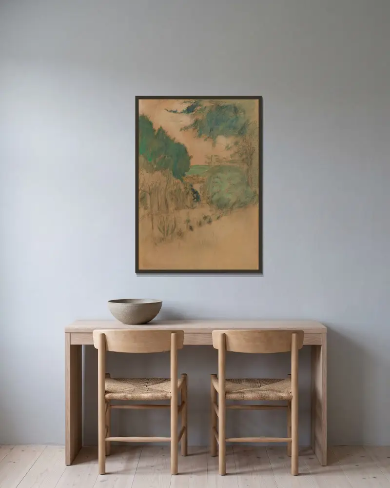 Pohled na Vernon, Pierre Bonnard v rámu na stěně