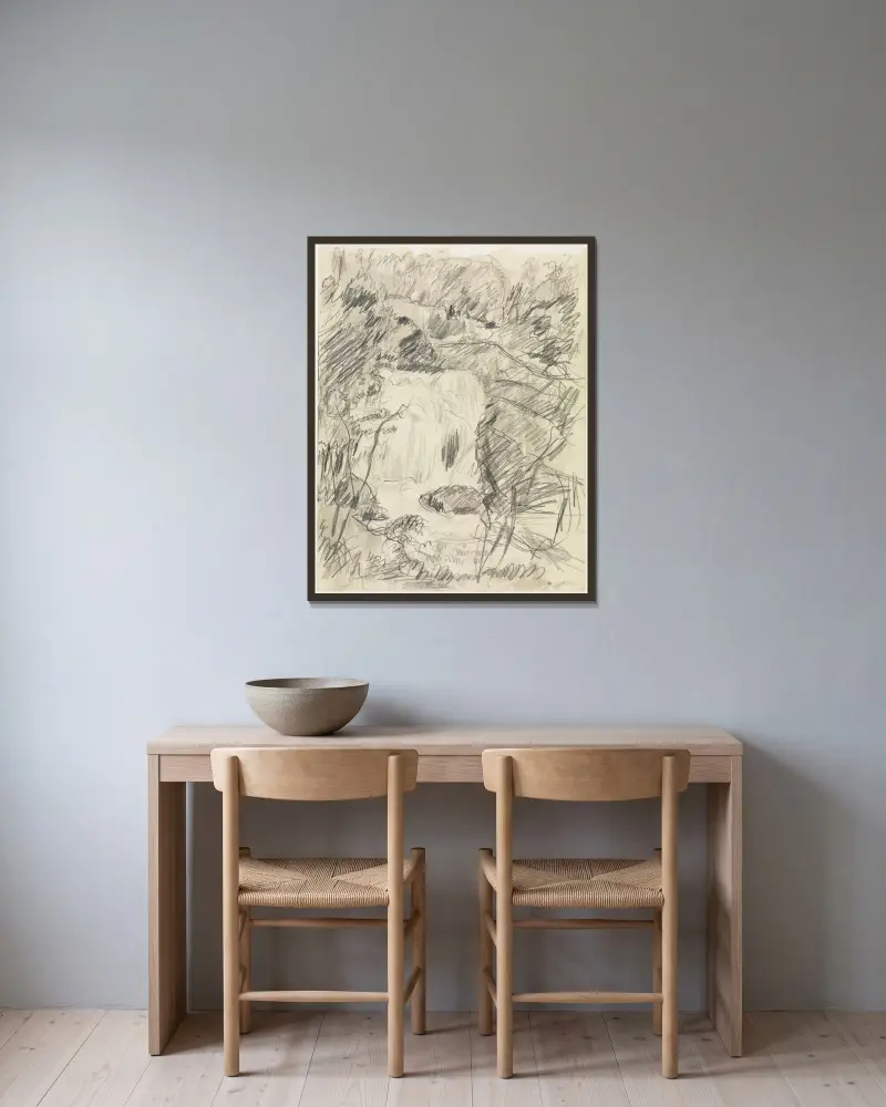 Wodospad, Pierre Bonnard w ramie na ścianie