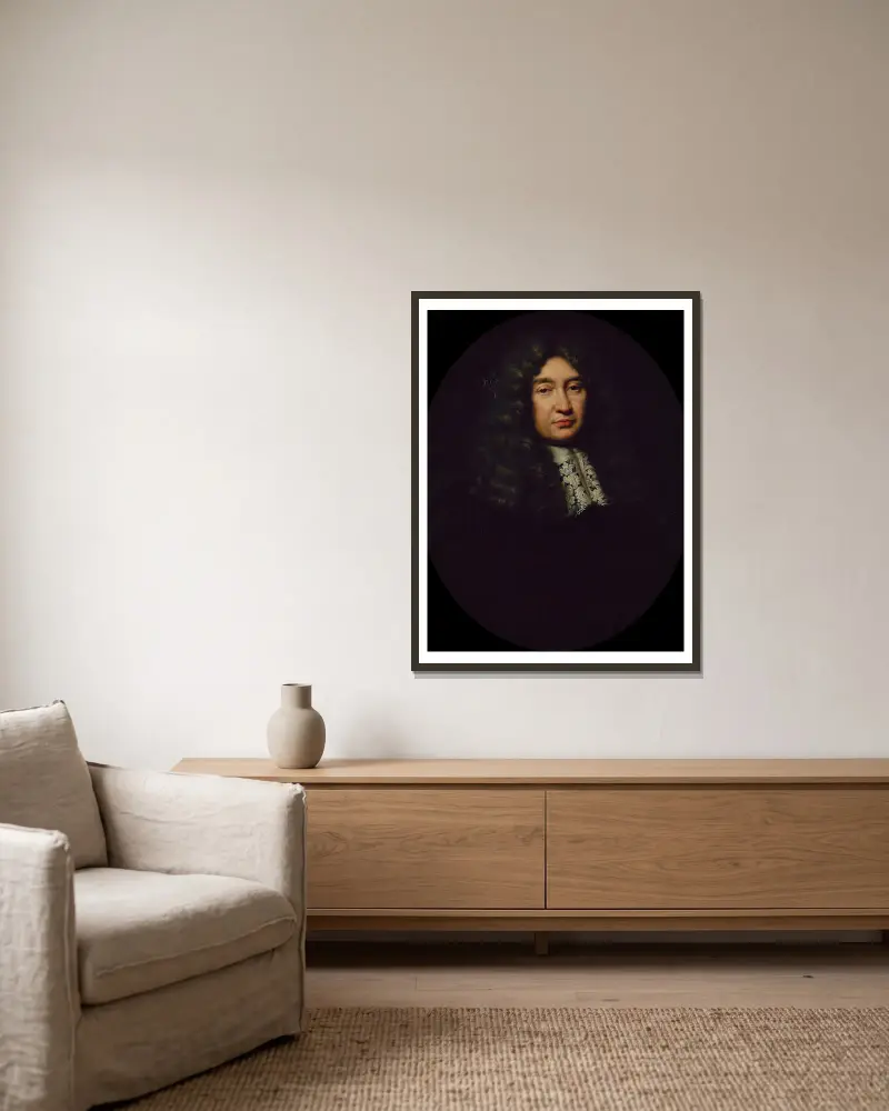 Claude Le Peletier (1630–1711), prévôt des marchands von 1668 bis 1676 von Pierre Mignard gerahmt an einer Wand