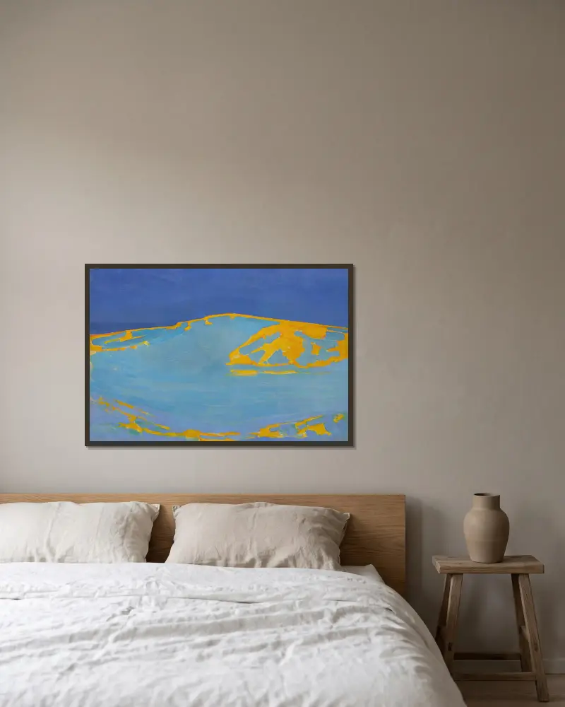 Summer, Dune in Zeeland av Piet Mondrian inramad på en vägg