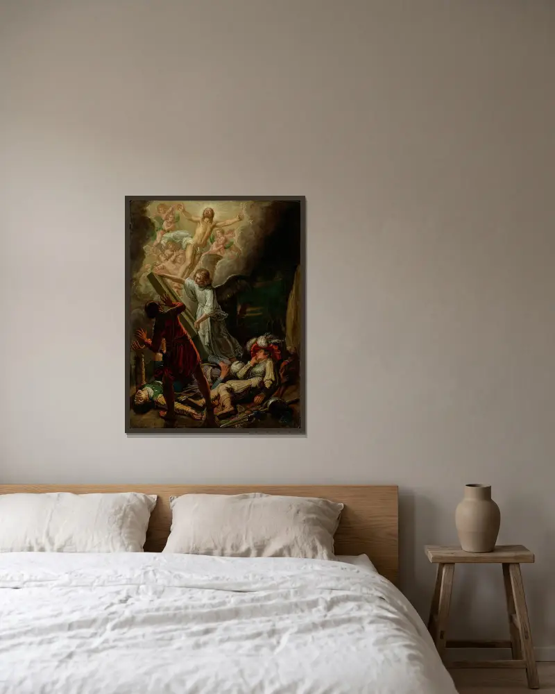 Zmartwychwstanie, Pieter Lastman w ramie na ścianie
