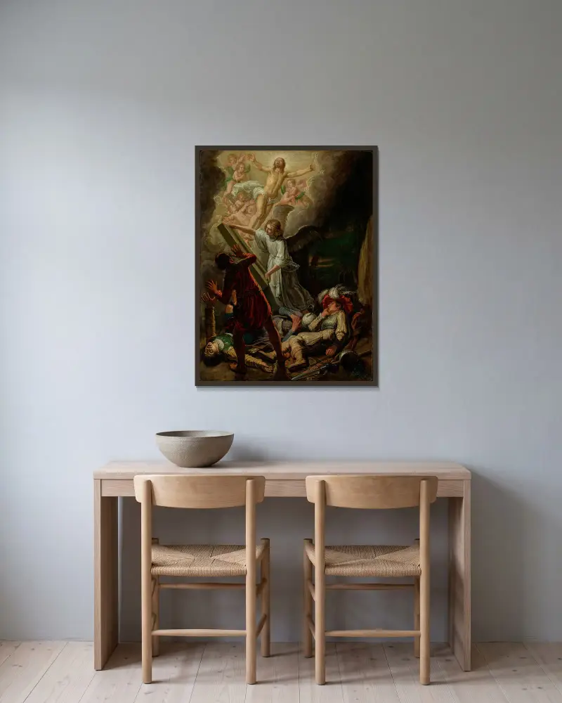 Zmartwychwstanie, Pieter Lastman w ramie na ścianie