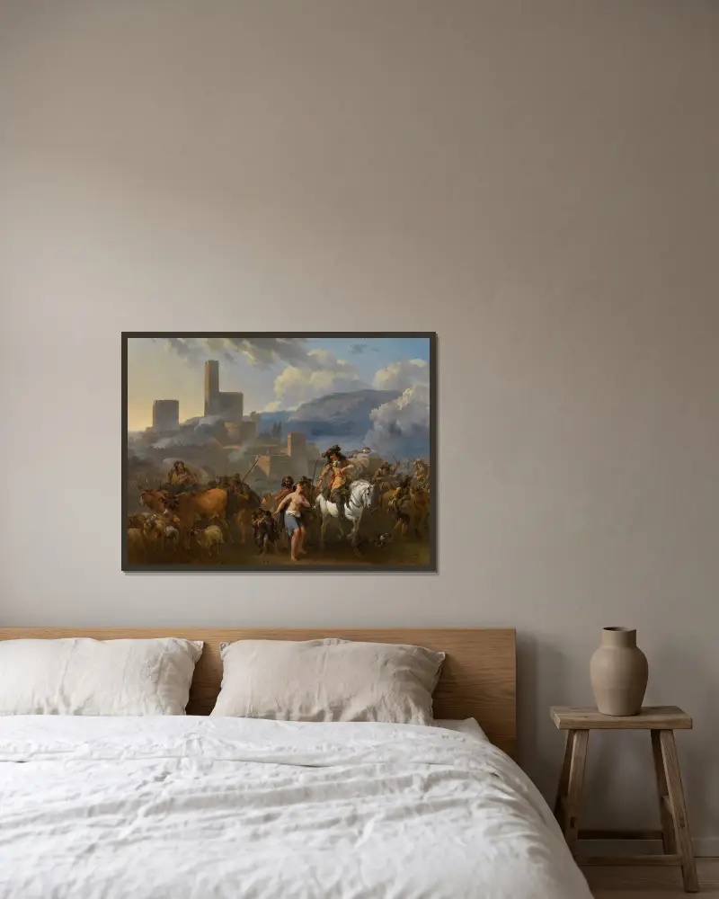 Czas wojny, Nicolaes Pietersz. Berchem w ramie na ścianie
