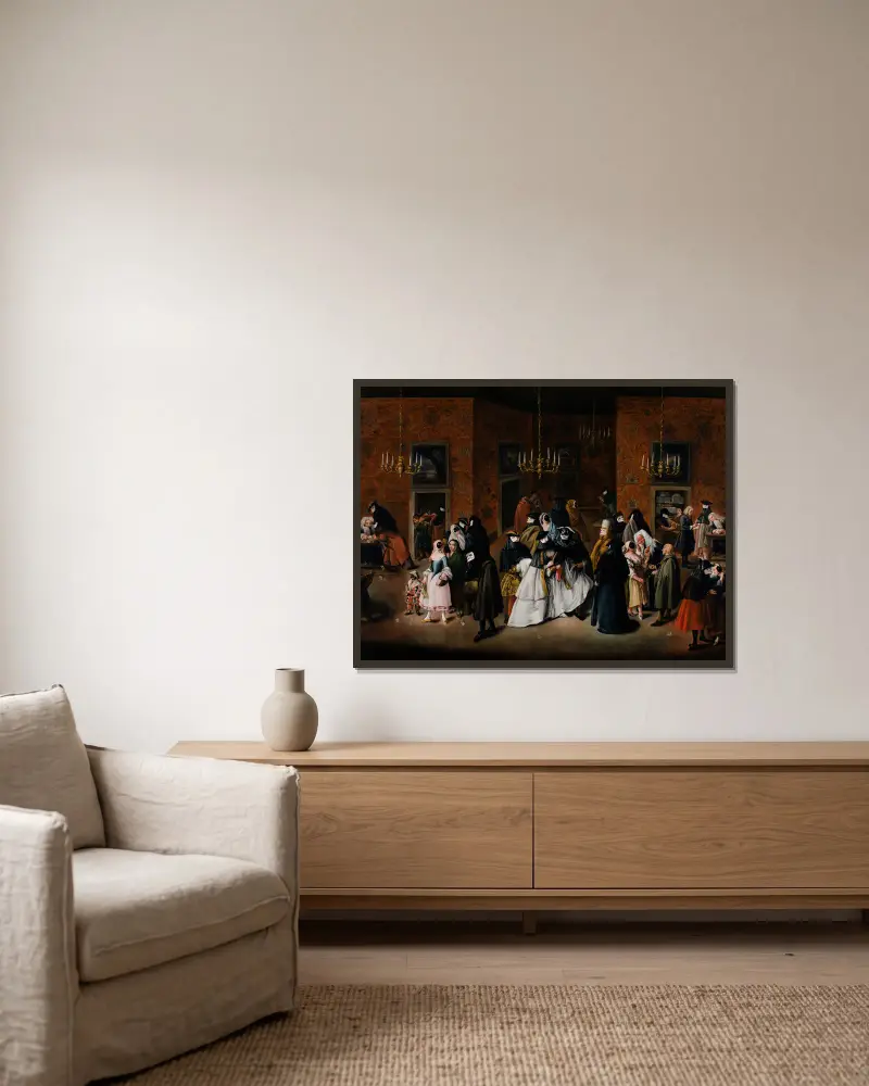 Ridottot, Pietro Longhi v rámu na stěně