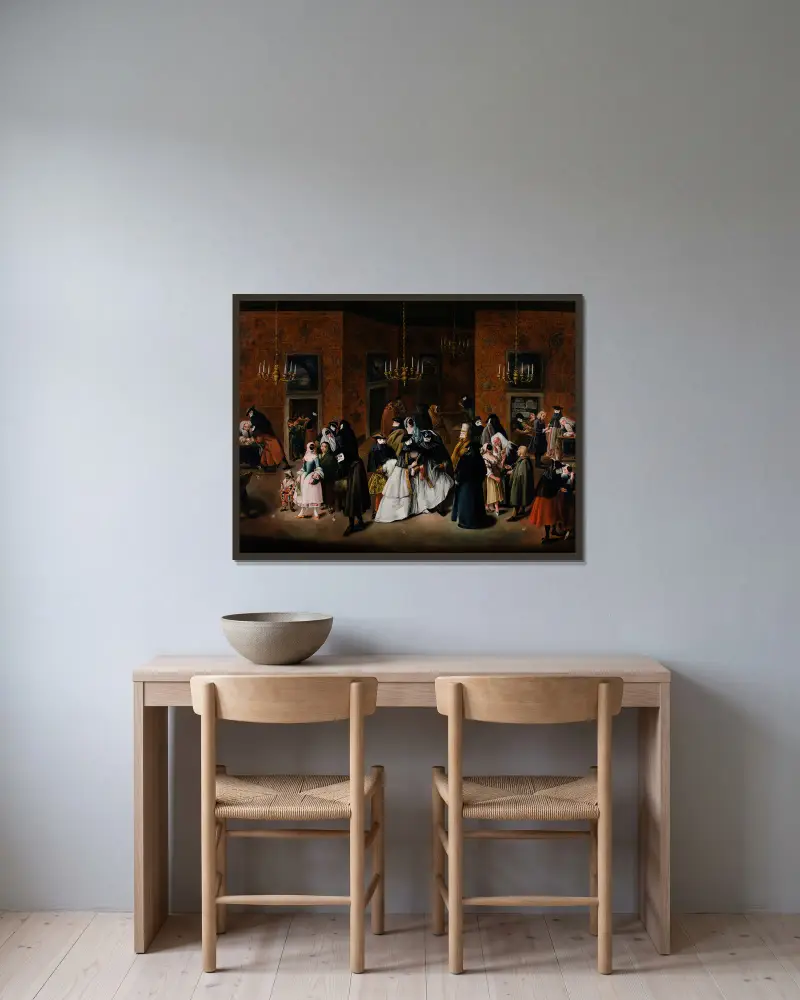 Ridottot, Pietro Longhi v rámu na stěně