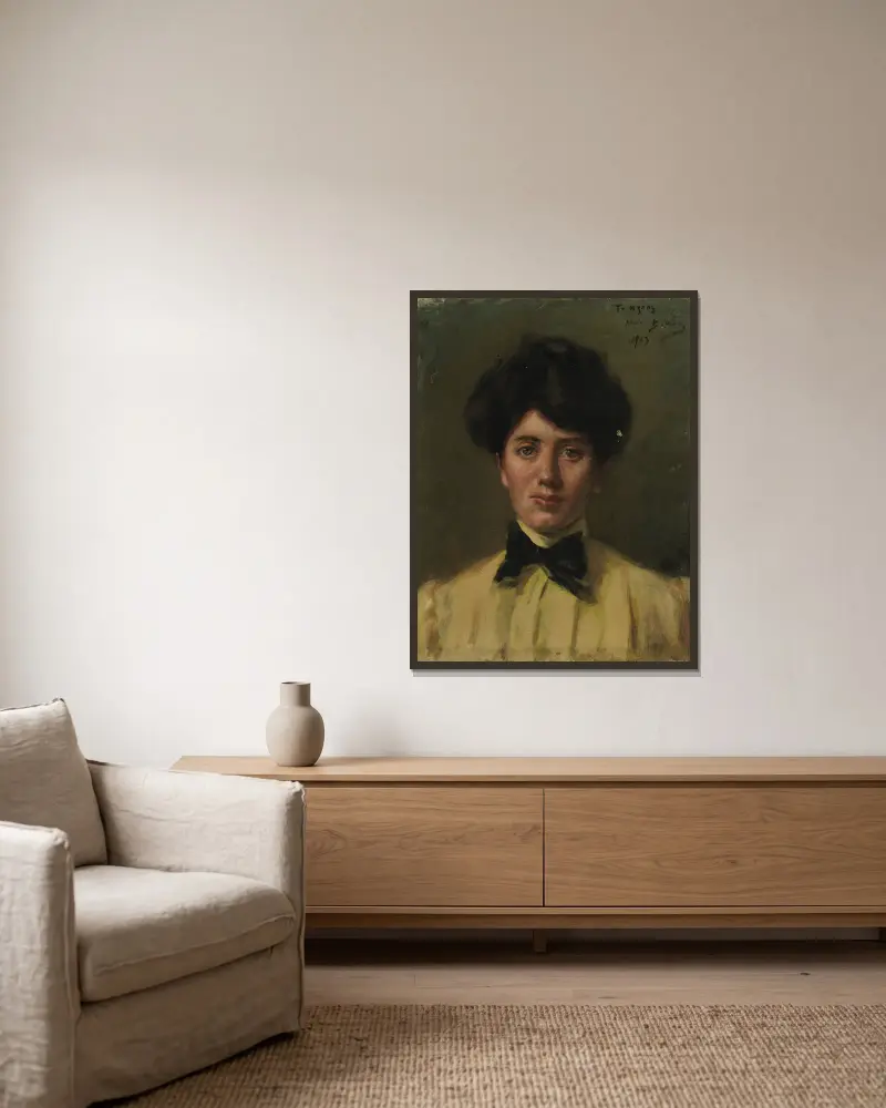 Agnes, Alice Pike Barney v rámu na stěně