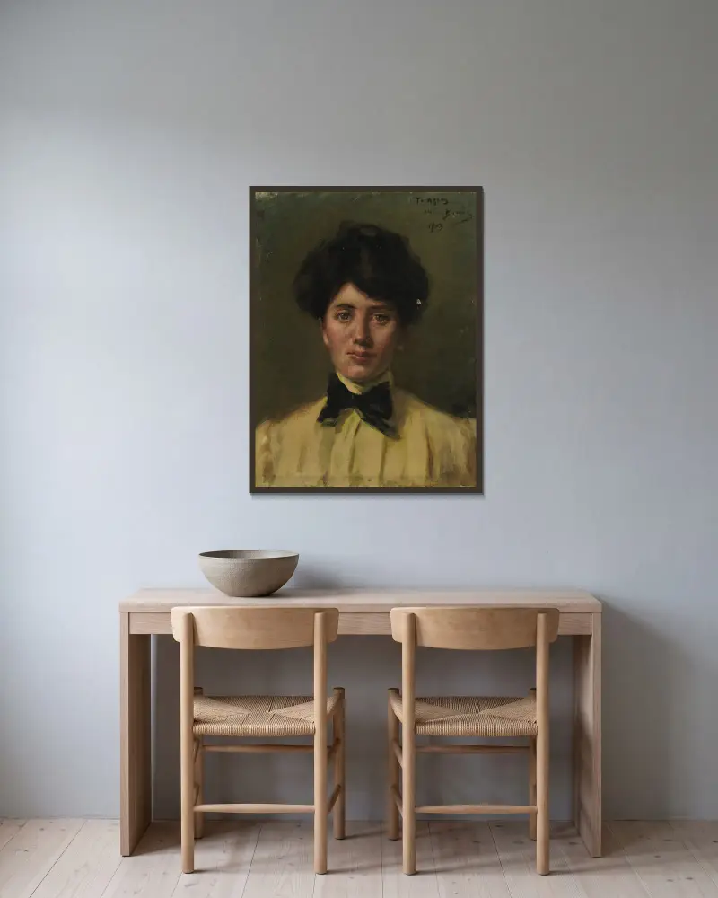 Agnes, Alice Pike Barney v rámu na stěně