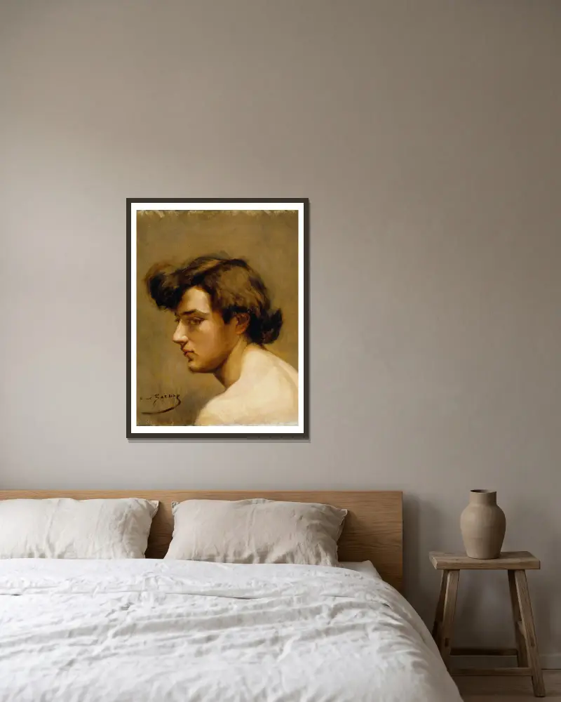 Endymion av Alice Pike Barney inramad på en vägg