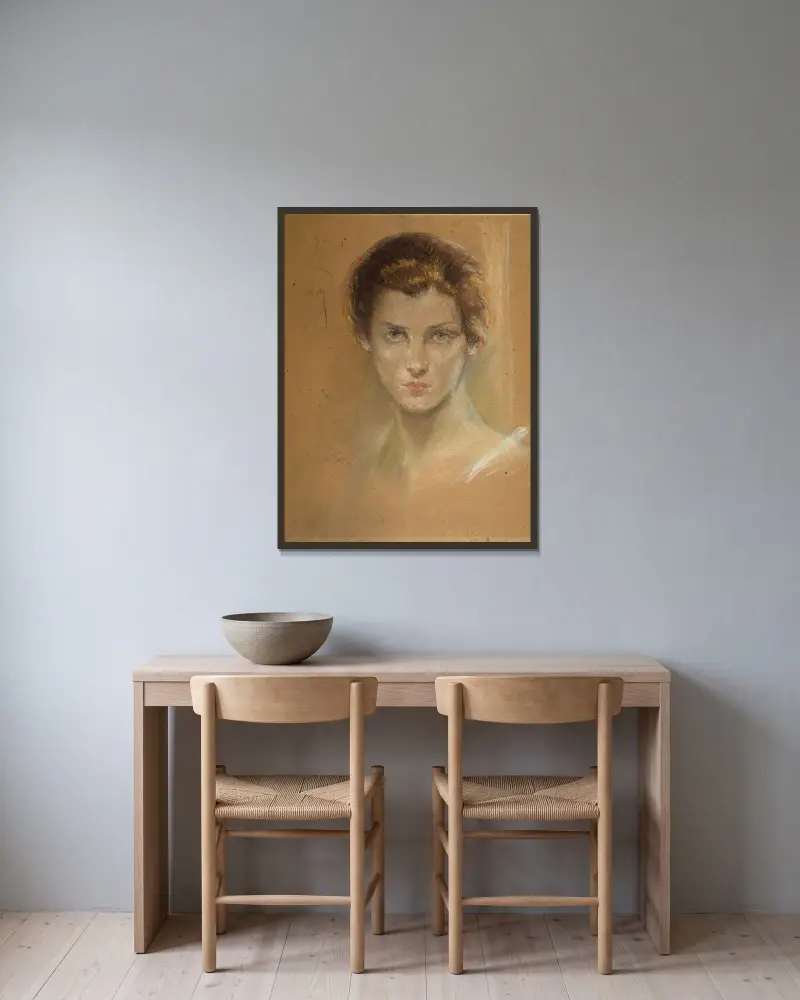 Gloria av Alice Pike Barney inramad på en vägg