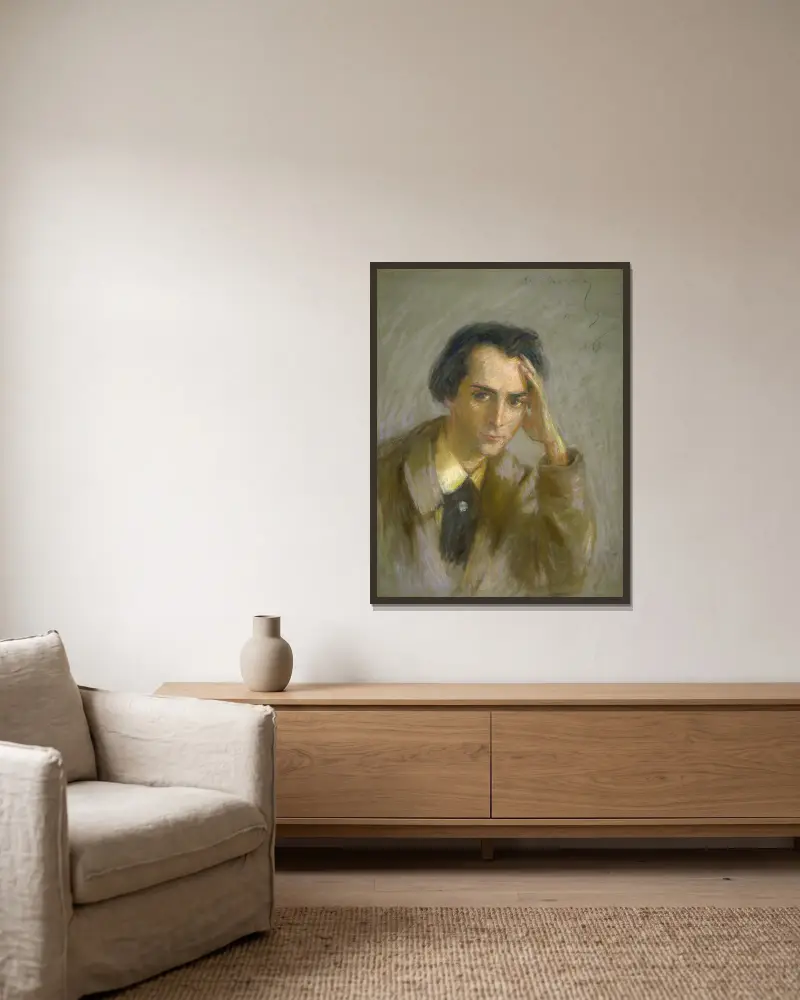 Jose De Charmoy av Alice Pike Barney inramad på en vägg