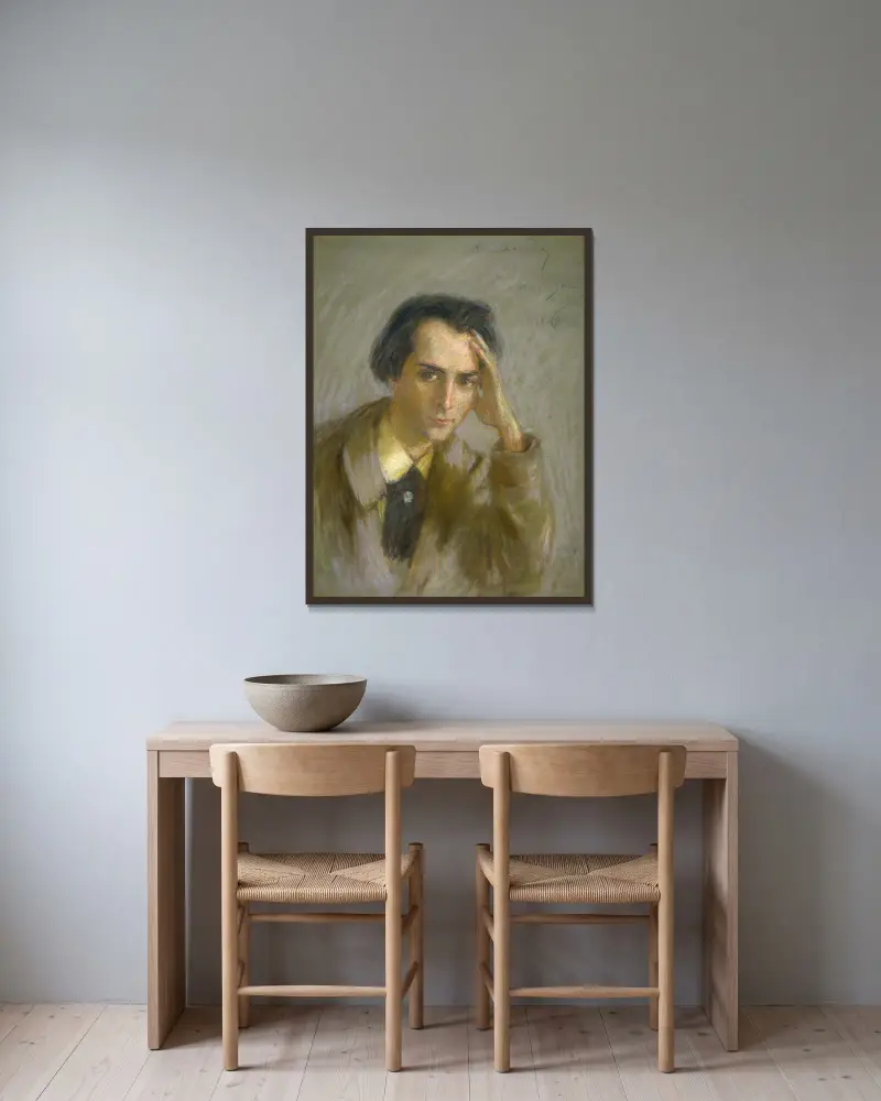 Jose De Charmoy av Alice Pike Barney inramad på en vägg