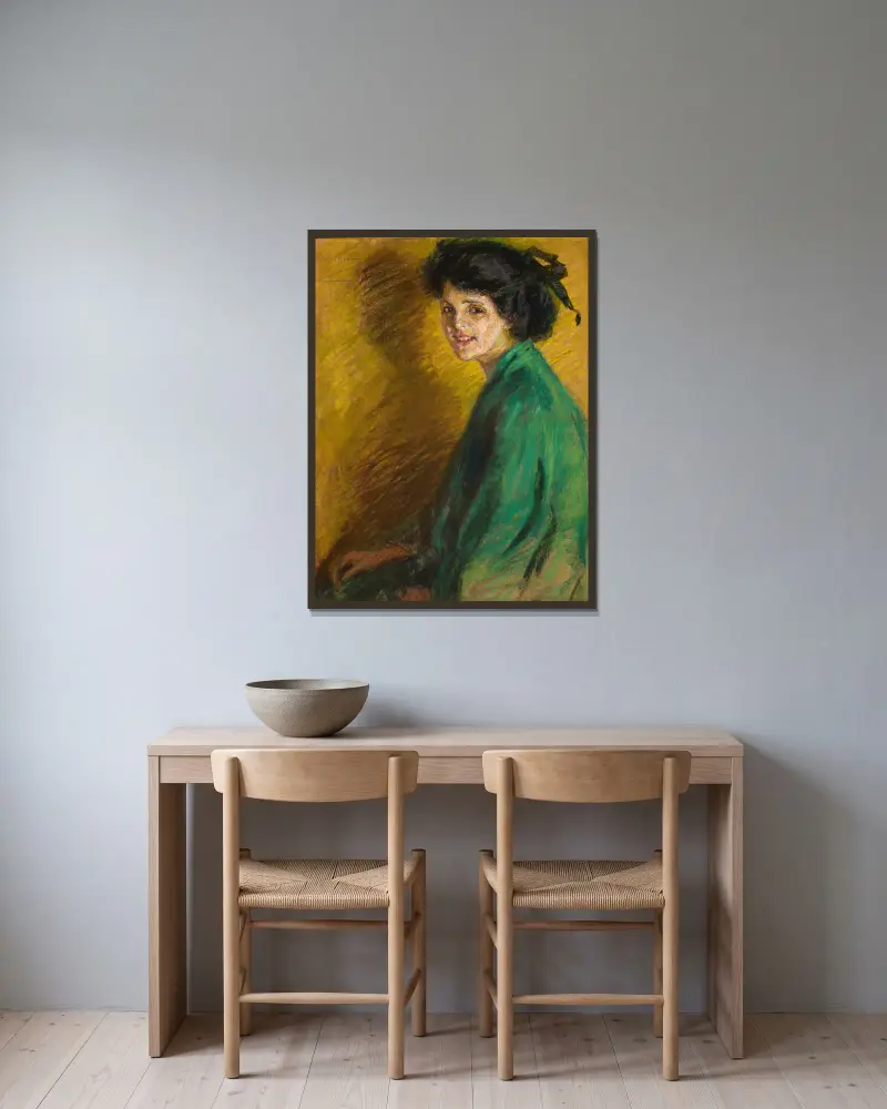 Light-Hearted av Alice Pike Barney inramad på en vägg