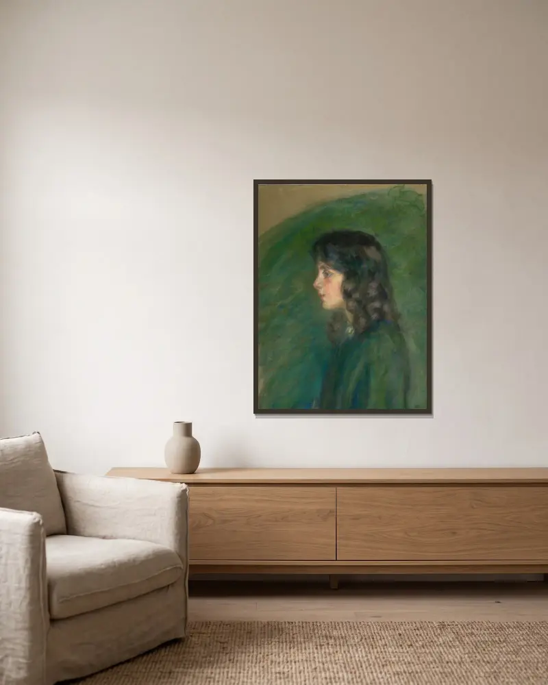 Lucy av Alice Pike Barney inramad på en vägg