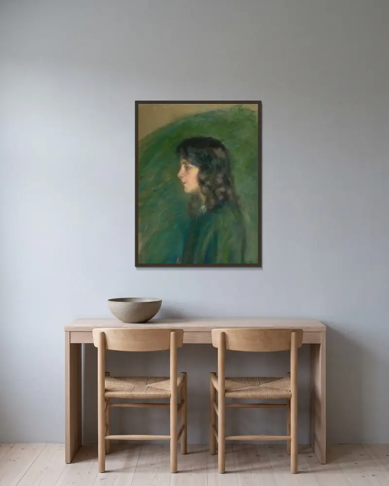 Lucy av Alice Pike Barney inramad på en vägg